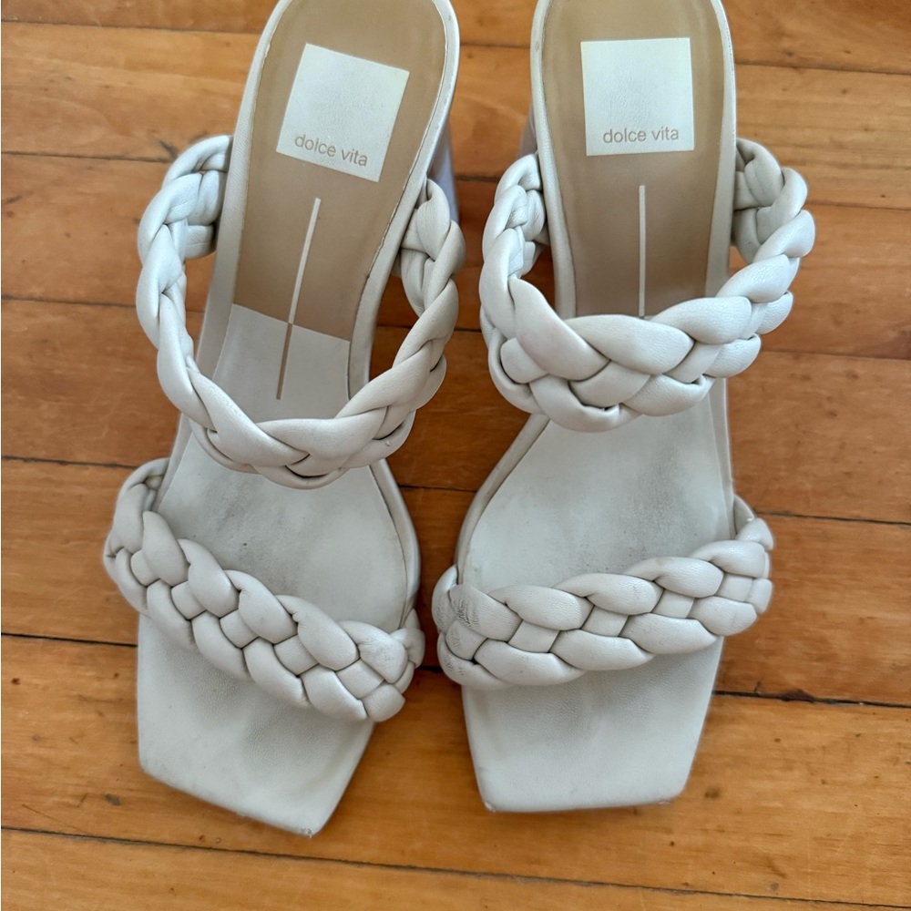 Dolce Vita Cream Braided Sandals
